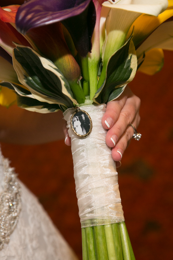 Add a sentimental charm to your bridal bouquet.